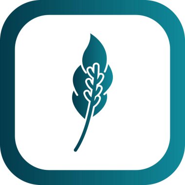 Yaprak. Web simgesi basit illüstrasyon 