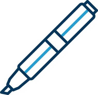 İşaretleyici kalem simgesi, vektör illüstrasyonu basit tasarım