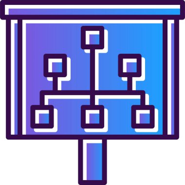 Yapı ve teknoloji simgesinin vektör illüstrasyonu.