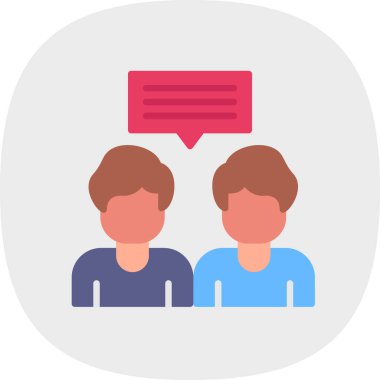 Sohbet ikonunun vektör çizimi. sohbet simgesi