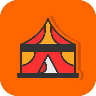 çadır simgesi, vektör çizimi