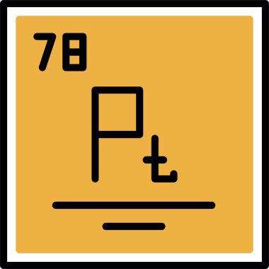 Bir kimyasal simgenin vektör illüstrasyonu