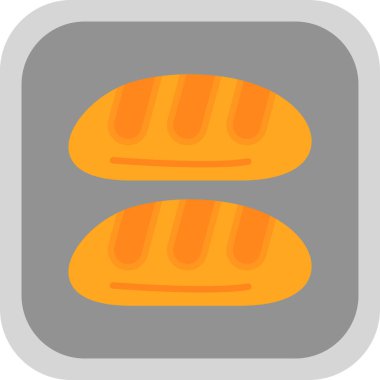 Ekmek. Web simgesi basit illüstrasyon                