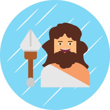 vektör simgesi, yağmur damlalarındaki adam