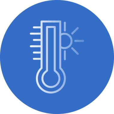 Sıcak sıcaklık düzlüğü simgesi, vektör illüstrasyonu