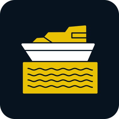 tekne ikonu vektör illüstrasyonu