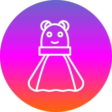 Sokulma oyuncağı simgesi, vektör illüstrasyonu 