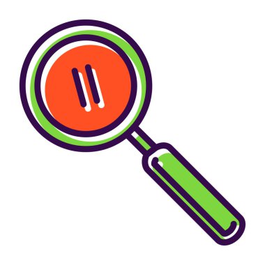 Büyütme cam simgesi vektör illüstrasyonu 