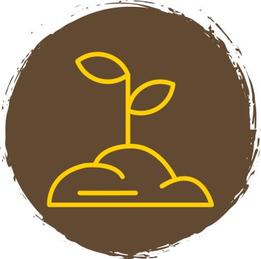 Filizler. Web simgesi basit illüstrasyon          