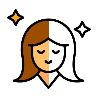 kadın avatar simgesi, vektör illüstrasyonu 