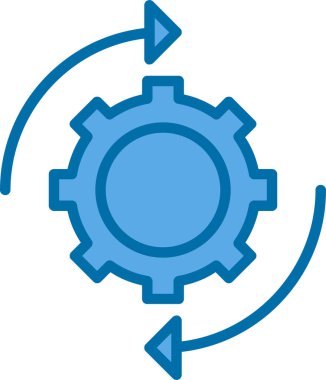 Çalışma Akımı web simgesi basit illüstrasyon 