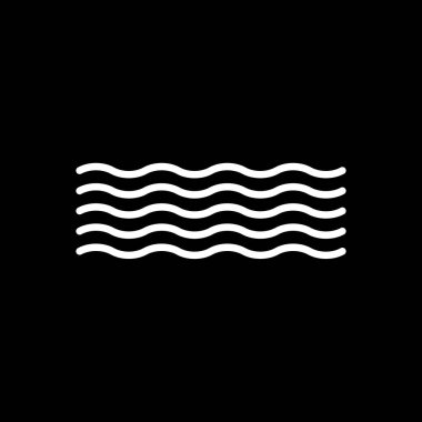 Dalga simgesi. düz dizayn. vektör grafiği