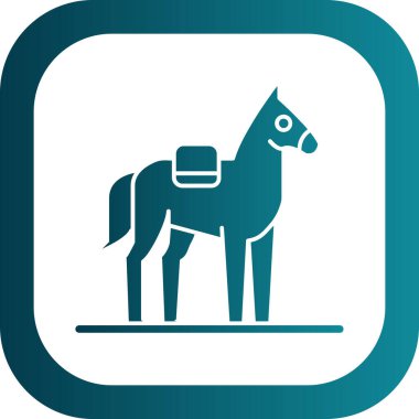 At yassı simgesi, vektör illüstrasyonu