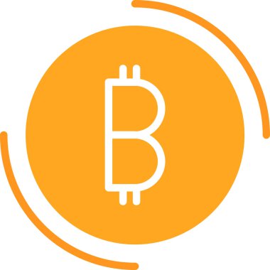 bitcoin. Web simgesi basit illüstrasyon 