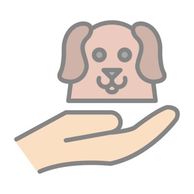 evcil köpek renk ikonu vektör illüstrasyonu