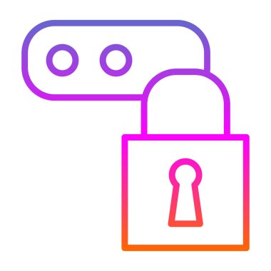 Şifre. Web simgesi basit illüstrasyon 