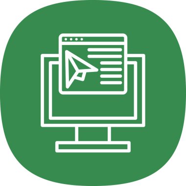 İniş Sayfası. Web simgesi basit illüstrasyon