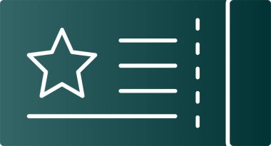 bilet ikonu vektör illüstrasyonu