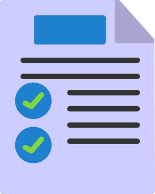 Belge simgesinin vektör illüstrasyonu 