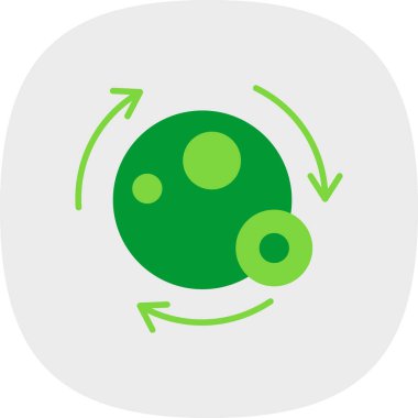 Gezegen Dünya simgesi, vektör çizimi