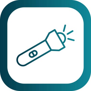 Benzersiz El Feneri Vektör Kabartma Simgesi