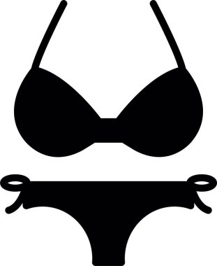 Bikini simgesinin vektör illüstrasyonu
