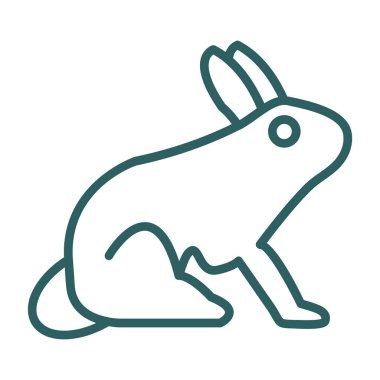 Tavşan simgesi vektör işareti