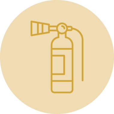 Yangın söndürme simgesi, vektör illüstrasyonu 