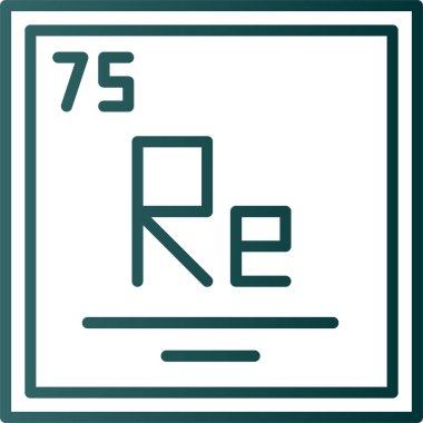 vektör basit simgesi Rhenium