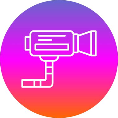 CCTV kamera simgesi, vektör illüstrasyonu