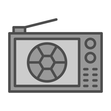 TV simgesi vektör illüstrasyonu 