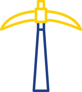 Kazma simgesi vektörü. düz resimleme                        