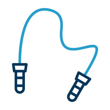 Düz renk simgesini atla. İp atlıyorum. İzole vektör illüstrasyonu