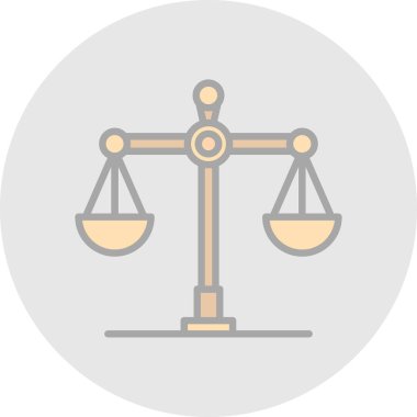 adalet sembolü web simgesi illüstrasyonu 