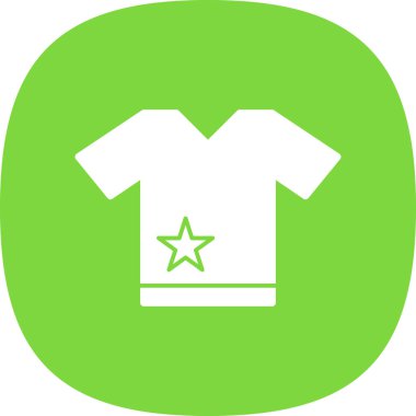 Bir t-shirt simgesinin vektör illüstrasyonu 