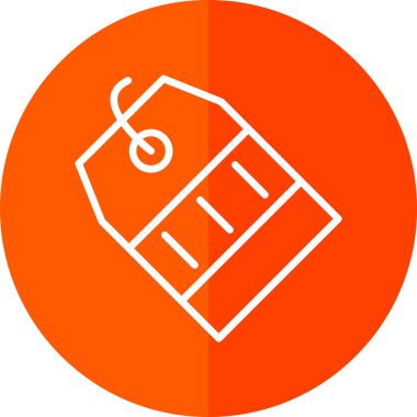 Kırmızı Etiket simgesinin vektör illüstrasyonu