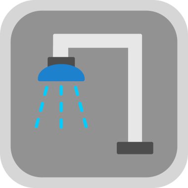 Duş. Web simgesi basit illüstrasyon                             