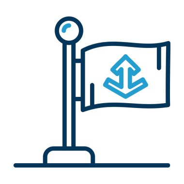 bayrak simgesi, vektör illüstrasyonu