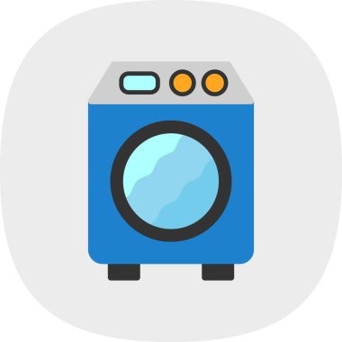 Bir çamaşır makinesinin vektör çizimi