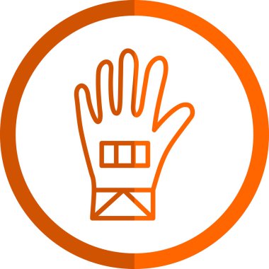 eldiven ağ ikonu vektör illüstrasyonu 