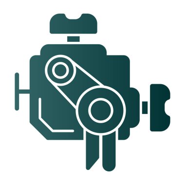 motor simgesi, vektör illüstrasyonu basit tasarım