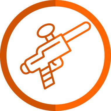 Paintball tabancası simgesi, vektör illüstrasyonu 