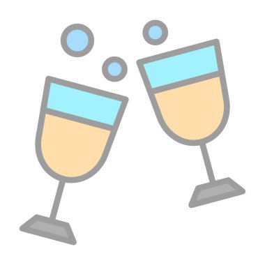 Şampanya bardakları. Basit tasarım