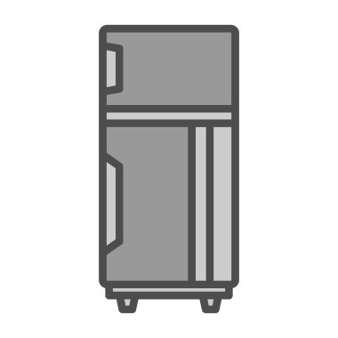 buzdolabı simgesi, vektör illüstrasyonu basit tasarım