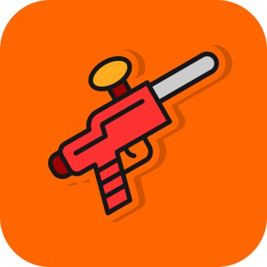 Paintball tabancası simgesi, vektör illüstrasyonu 