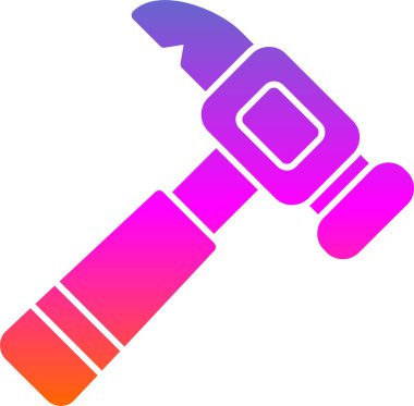 Çekiç simgesi, vektör illüstrasyonu basit tasarım