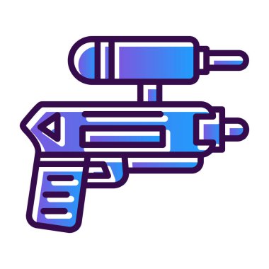 Silah silahı ikon vektörü. İnce çizgi işareti. renk kontur sembolü resimlemesi