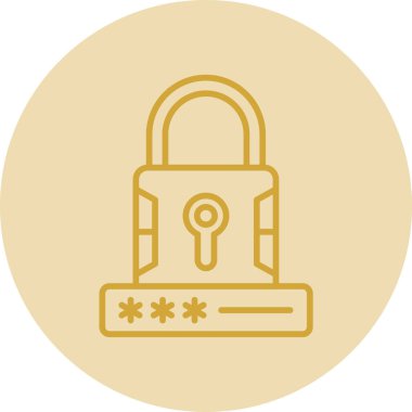 asma kilit ikon vektör çizimi