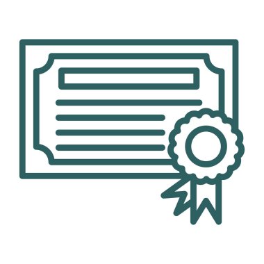 Sertifika diploması izole edilmiş simge