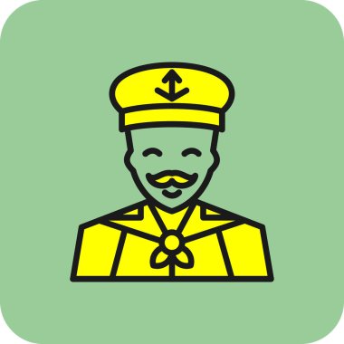 Denizci. Web simgesi basit illüstrasyon